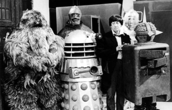 Doctor No. 2 (Patrick Troughton) surrounded by monsters