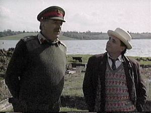 The Brigadier and the Seventh Doctor in Battlefield